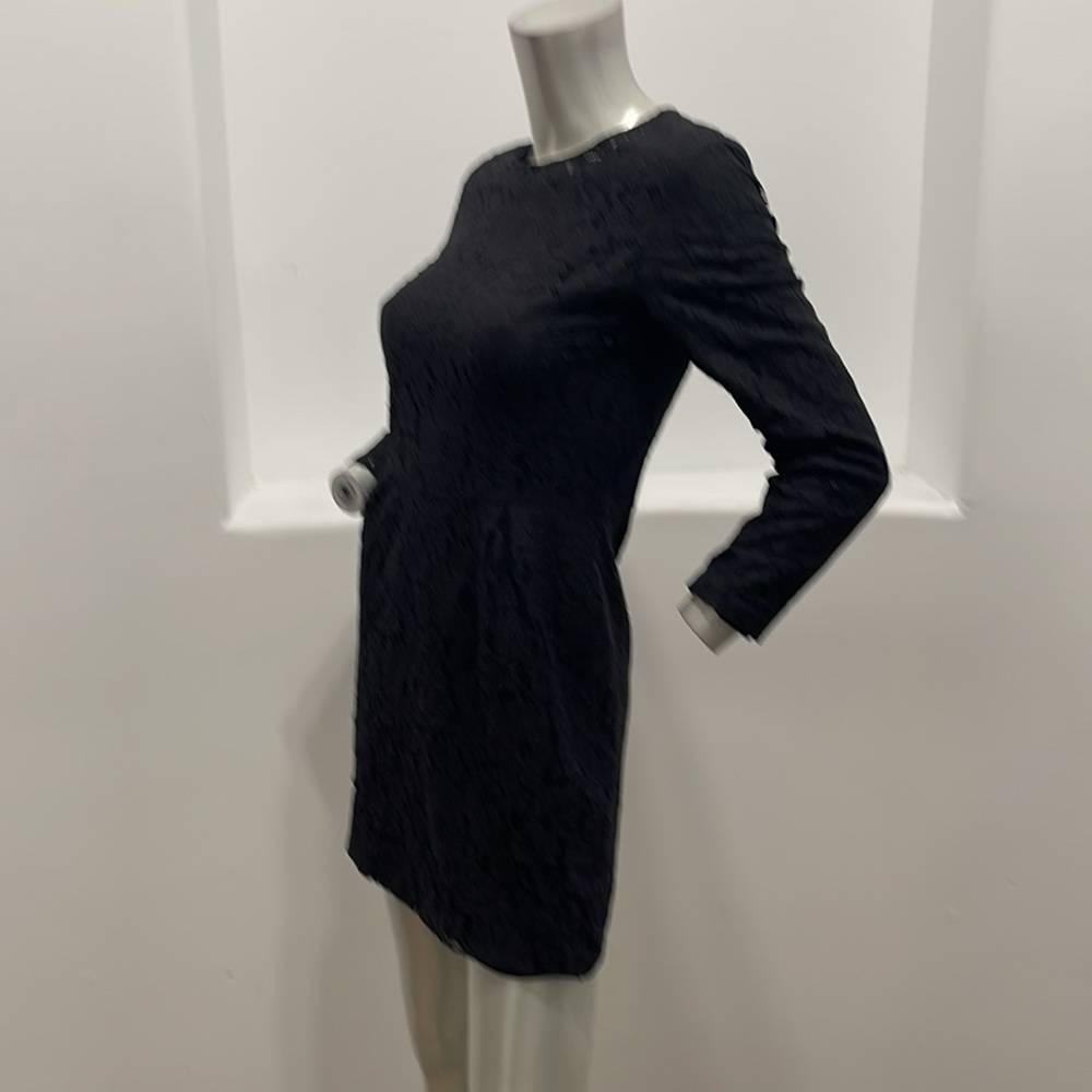 Steve Alan Fit And Flare Long Sleeve Mini Lace Black Dress Size 0 - Picture 3 of 12